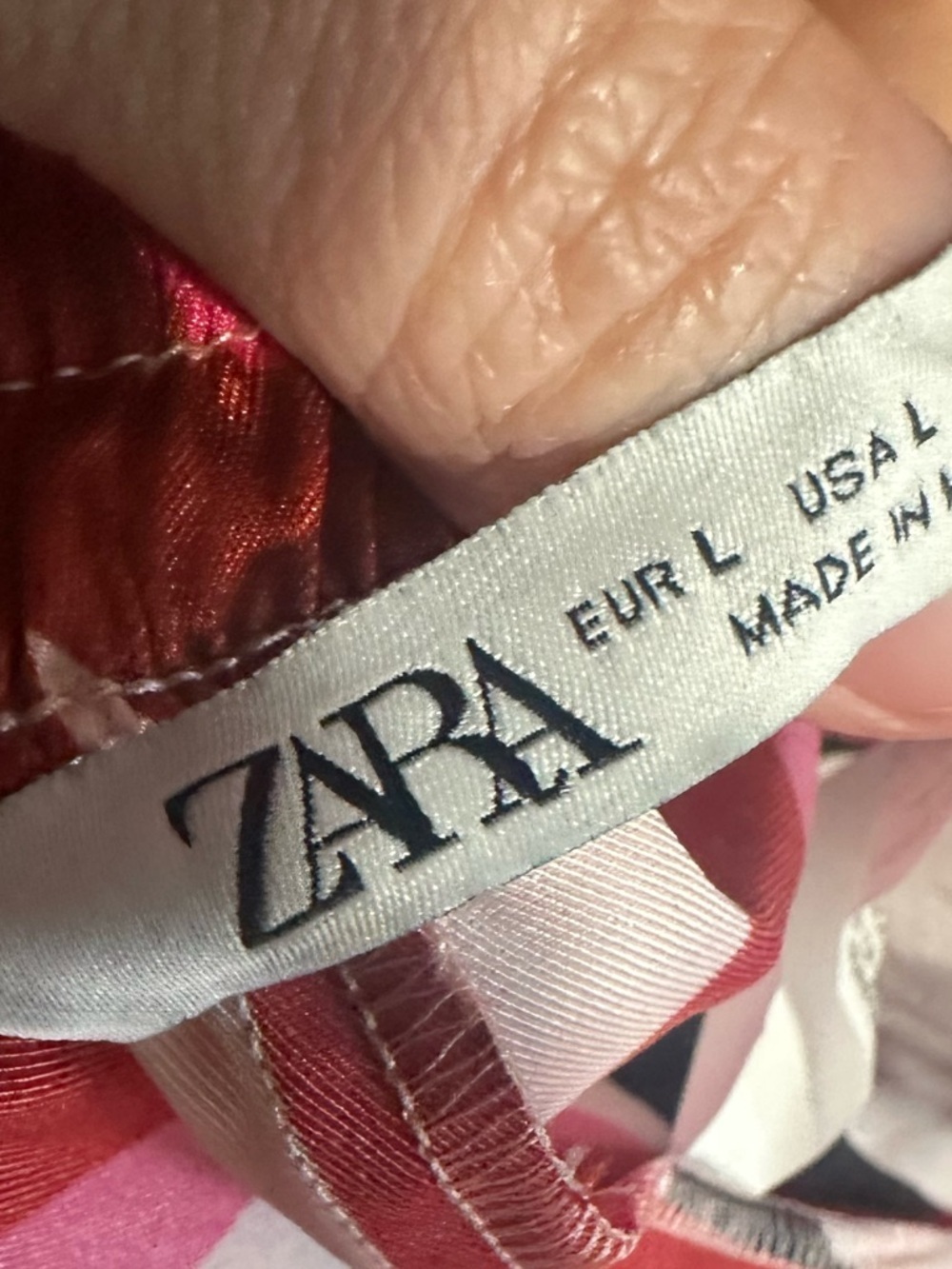 Zara geometric print elastic waist pants l - Picture 7 of 9